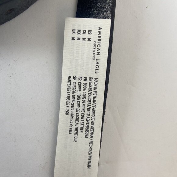 American Eagle Outfitters Women's Genuine Cow Leather Belt Black & Leopard sz M - Picture 4 of 5